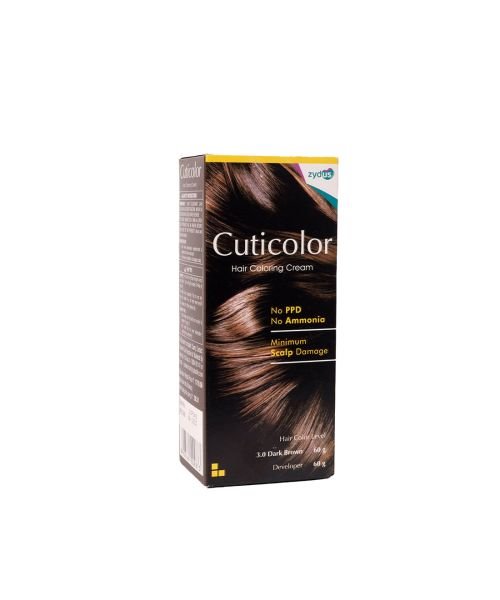 cuticolor hair coloring cream dark brown 3 0 hair colour
