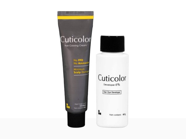 cuticolor hair coloring cream black 2 0 hair colour