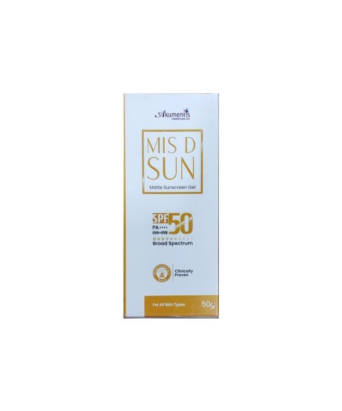 mis d sun matte sunscreen gel skin gel