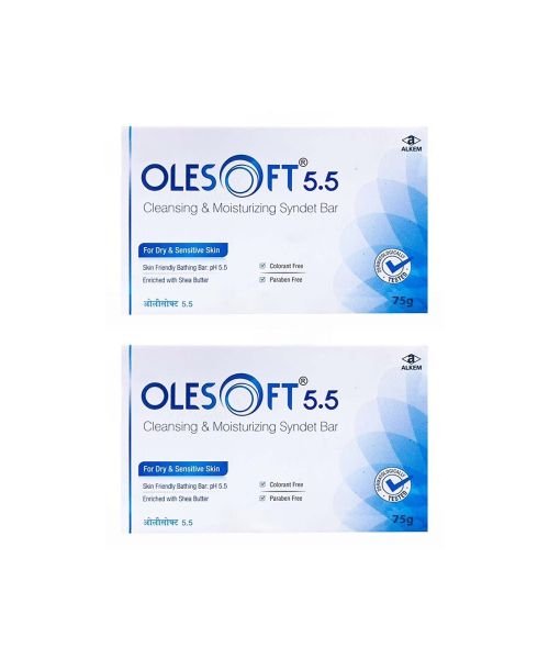 olesoft 5 5 cleansing   moisturizing syndet bar 75gm face soap