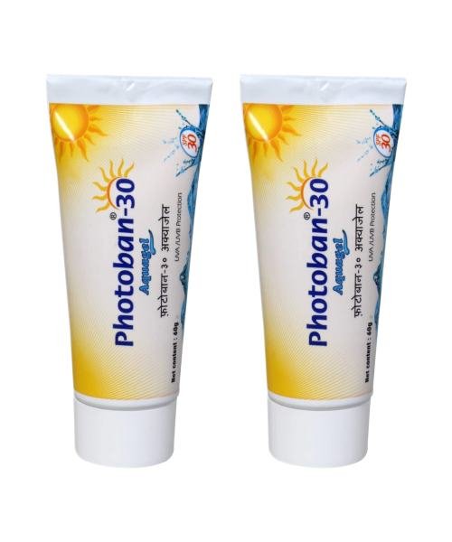 photoban 30 aquagel sunscreen SPF 30 PA+++  - (60gm) skin care