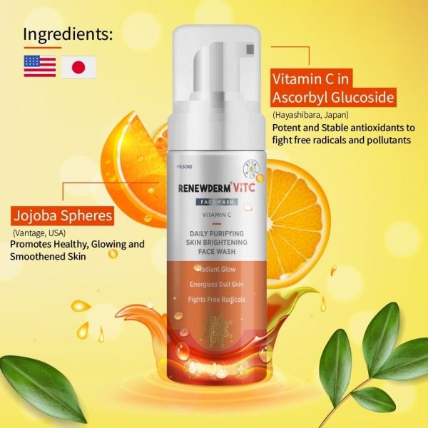renewderm vit c face wash face wash