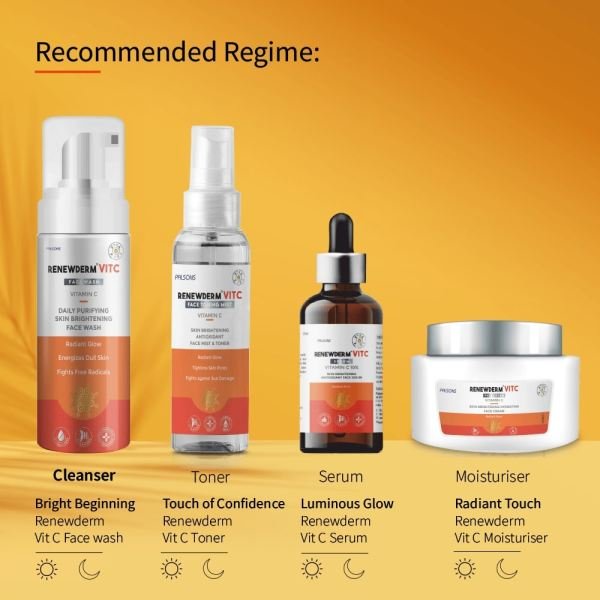 renewderm vit c face wash face wash