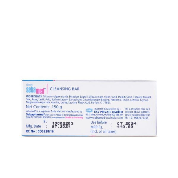 sebamed baby cleansing bar 150gm baby moisturizer