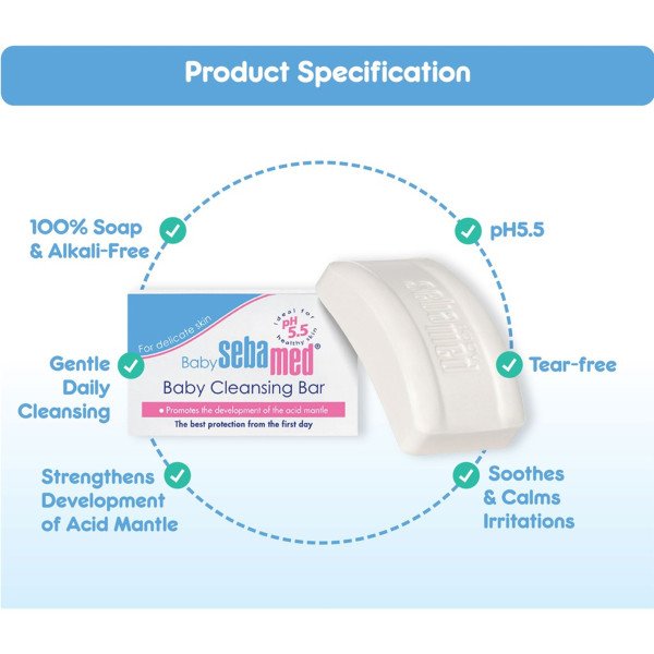 sebamed baby cleansing bar 150gm baby moisturizer