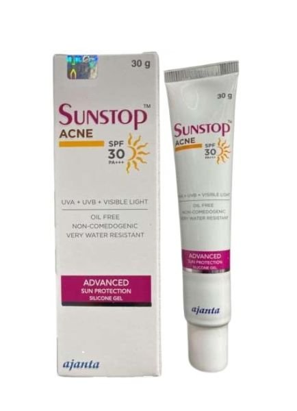 sunstop acne sunscreen SPF 30 PA +++ 30gm anti acne