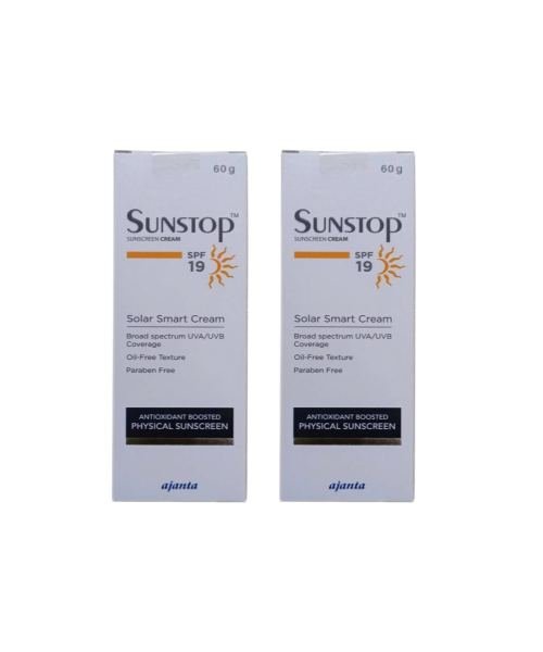 sunstop physical sunscreen cream SPF 19 - (60gm) skin care