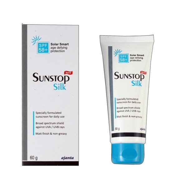 sunstop silk matt finsh sunscreen SPF 58 sunscreen