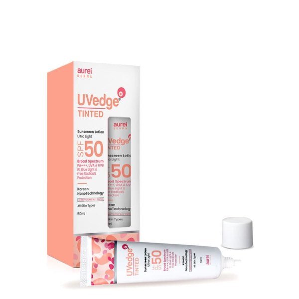 uvedge tinted ultra light sunscreen lotion 50ml sunscreen